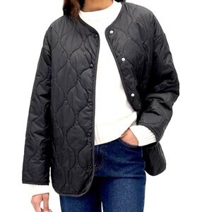 GAP $168 Recycled Lightweight Oversized Quilted Liner Jacket- NWT! - S